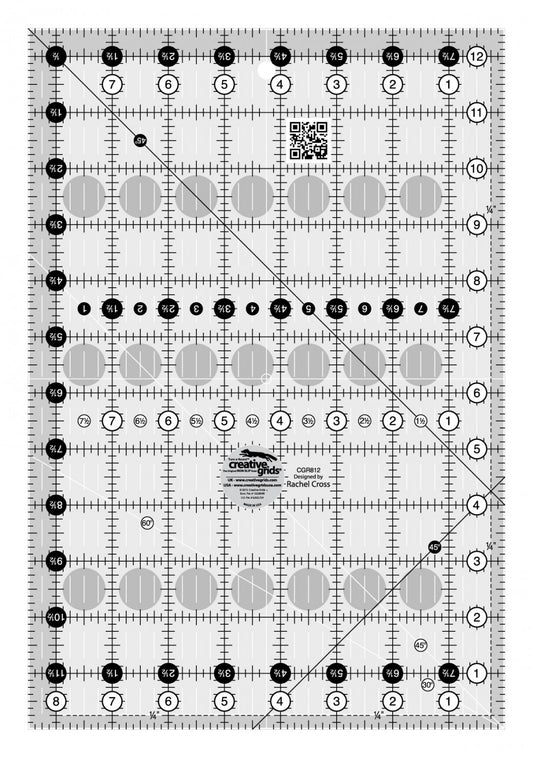 Creative Grids Quilt Ruler 8-1/2in x 12-1/2in CGR812