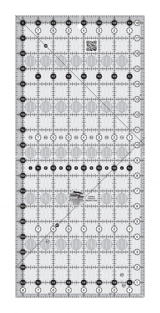 Creative Grids Quilt Ruler 8-1/2in x 18-1/2in Rectangle CGR818