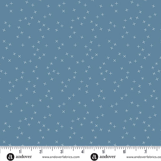 Crisscross by Andover Fabrics - Blue Suede 1345-B2