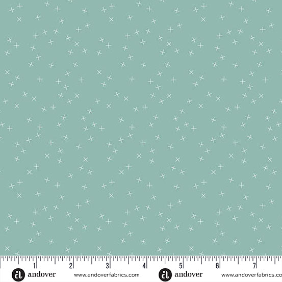 Crisscross by Andover Fabrics -Eucalyptus A1345-LT