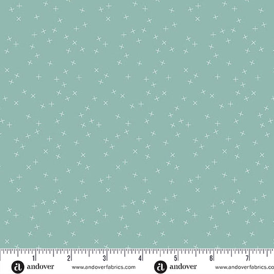 Crisscross by Andover Fabrics -Eucalyptus A1345-LT