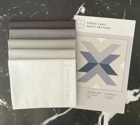 Cross Lake Quilt Kit featuring Pure Solids - 1 Left!