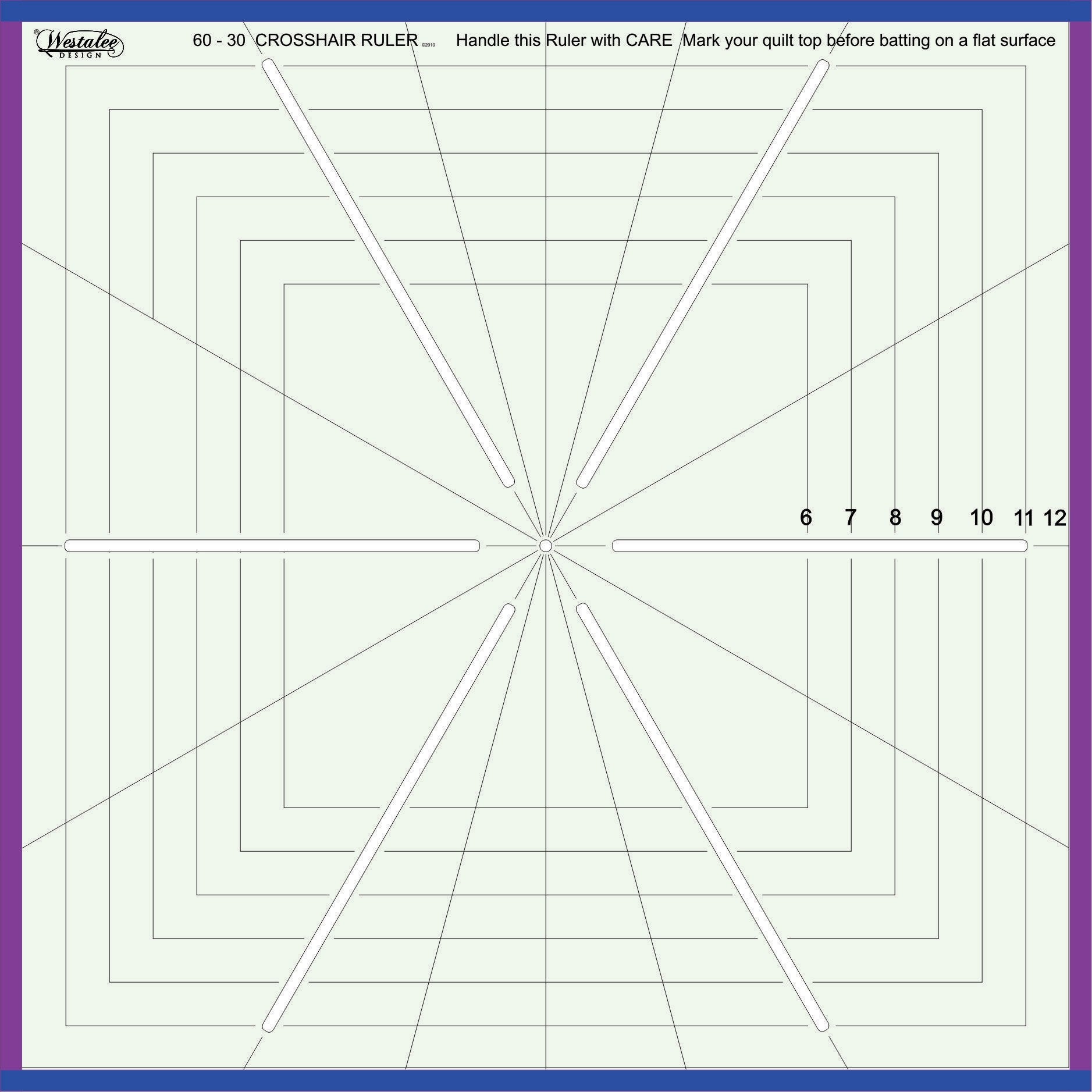 Crosshair Square 6 Point Template 12-1/2in # WACHS6PT125 - Special Order