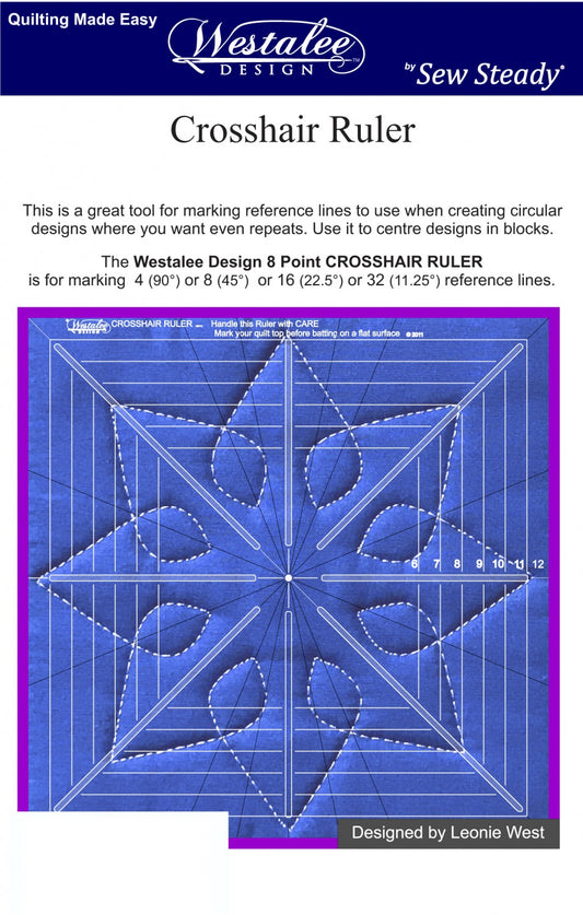 Crosshair Square 6 Point Template 12-1/2in # WACHS6PT125 - Special Order