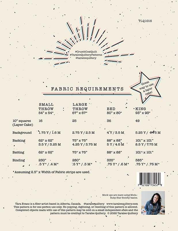 Crumb Coat Quilt Pattern by Taralee Quiltery