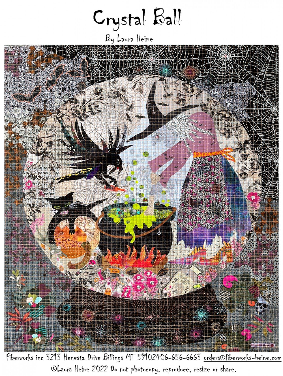 Crystal Ball Collage Pattern by Laura Heine