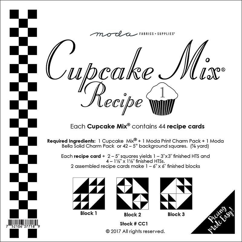 Cupcake Mix Recipe 1 Quilt Papers by Miss Rosies