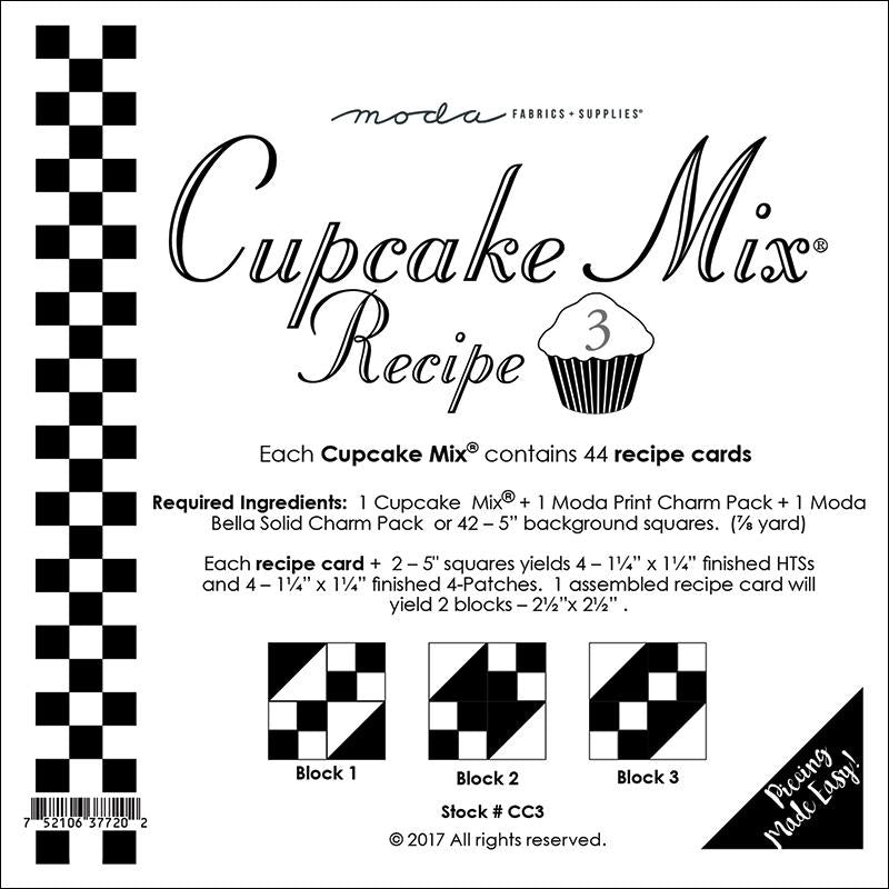 Cupcake Mix Recipe 3 Quilt Paper by Miss Rosies