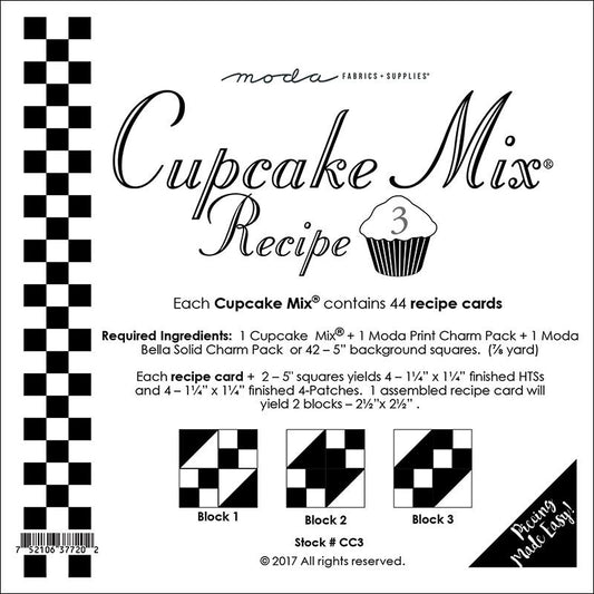 Cupcake Mix Recipe 3 Quilt Paper by Miss Rosies