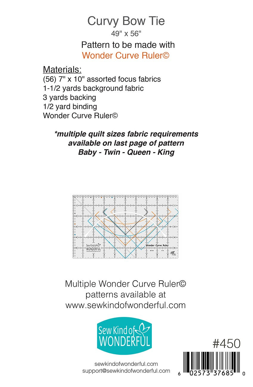 Curvy Bow Tie Quilt Pattern by Sew Kind of Wonderful