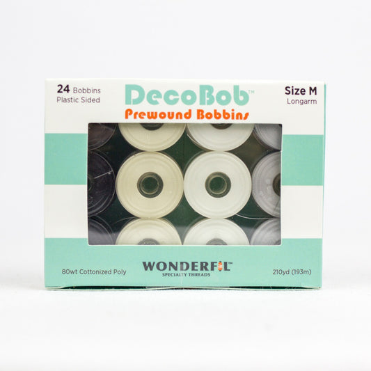 DecoBob Prewound Bobbins Size M 24ct Basic # DBLMB-BASIC - Special Order