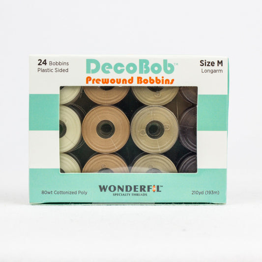 DecoBob Prewound Bobbins Size M 24ct Neutral # DBLMB-NEUTRAL - Special Order