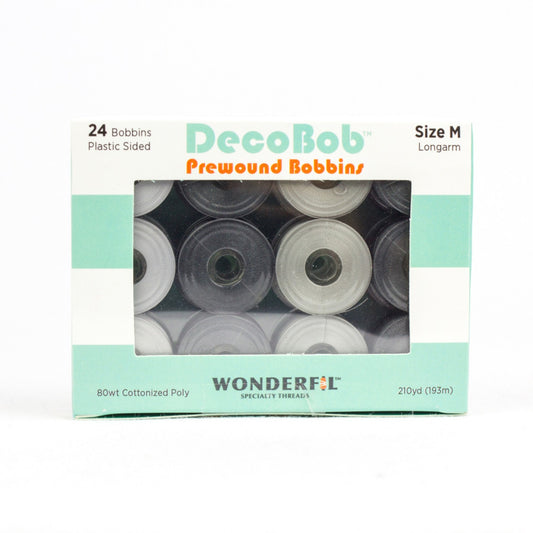 DecoBob Prewound Bobbins Size M 24ct Stone # DBLMB-STONE - Special Order