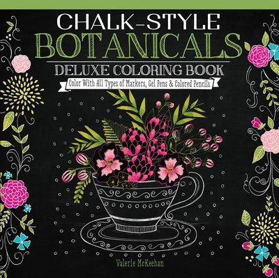 Chalk-Style Botanicals Coloring Book