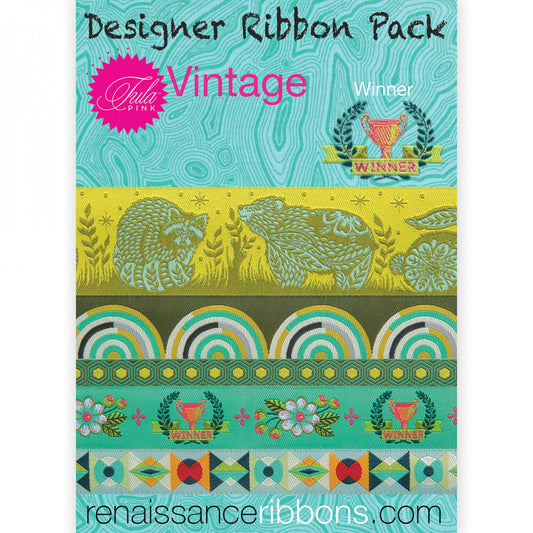 Tula Pink Vintage Winner Designer Ribbon Pack # DP-98TKV4 - Special Order