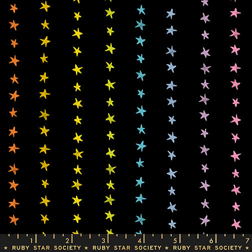 Daisy Days by Alexia Marcelle Abegg : Starry Stripe Multi On Black RS4175 18