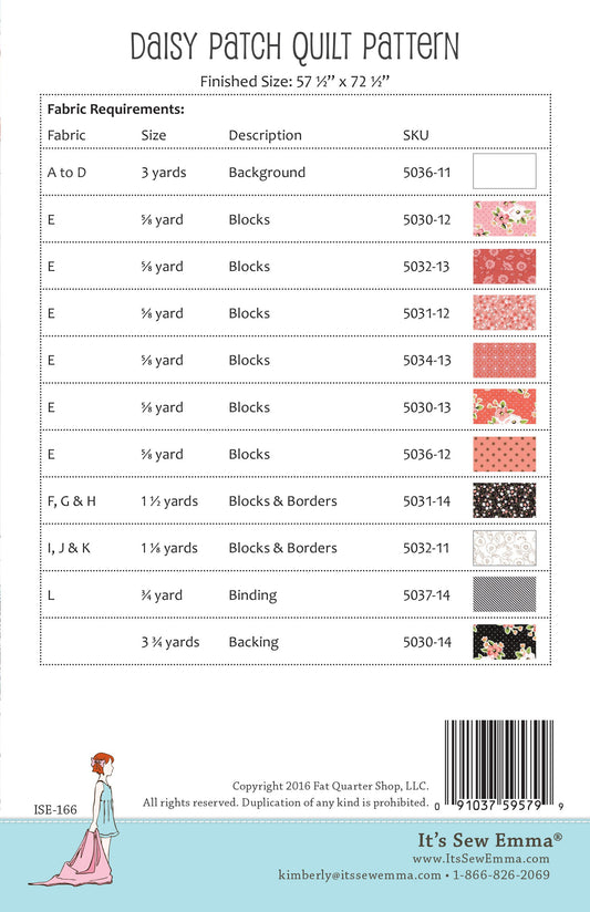 Daisy Patch Quilt Pattern Quilt Pattern by It’s Sew Emma