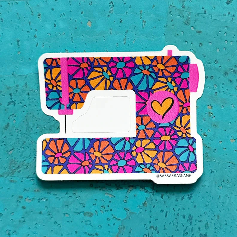 Daisy Sewing Machine Sticker by Sassafras Lane