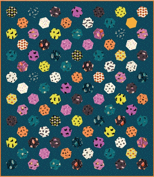 Dancing Hexies Quilt Pattern by Sew Mariana