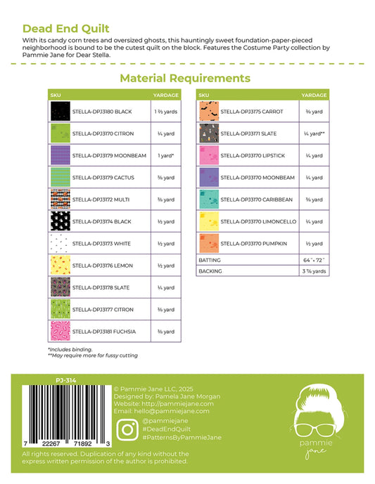 Dead End Quilt Pattern by Pammie Jane