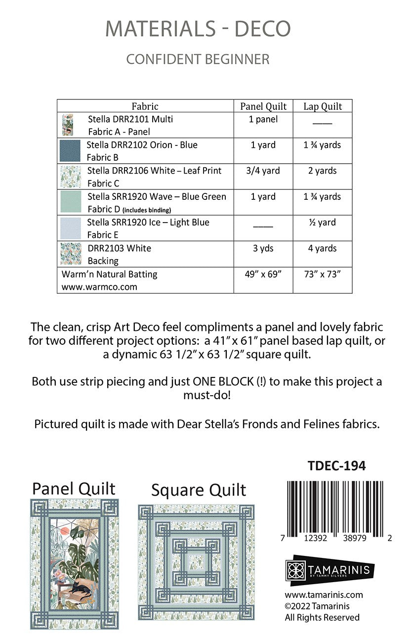 Deco Quilt Pattern by Tamarinis