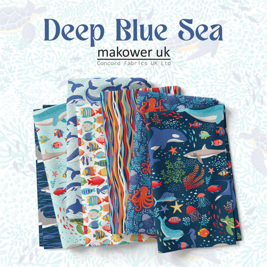 Deep Blue Sea by Makower UK : Charm Pack