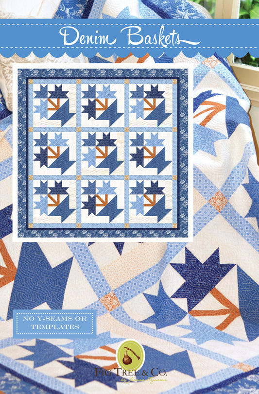 Denim Baskets Quilt Pattern by Fig Tree & Co.