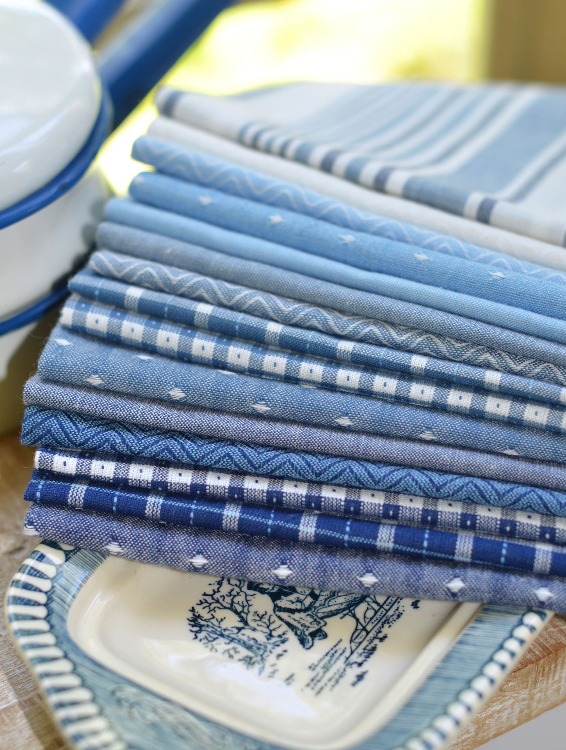 Denim & Daisies Wovens by Fig Tree & Co.: Chevron Twill 12222 12