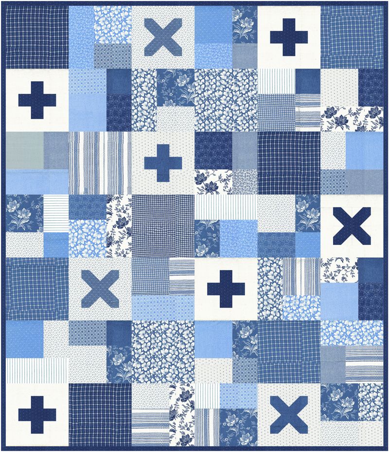 Denim & Daisies by Fig Tree & Co. : Vintage Scrapworks Quilt Kit