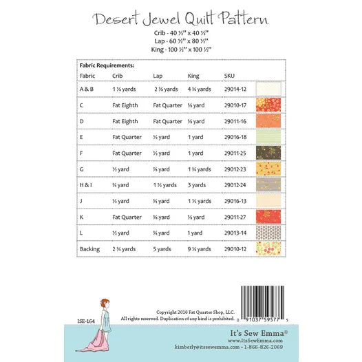 Desert Jewel Quilt Pattern - Special Order