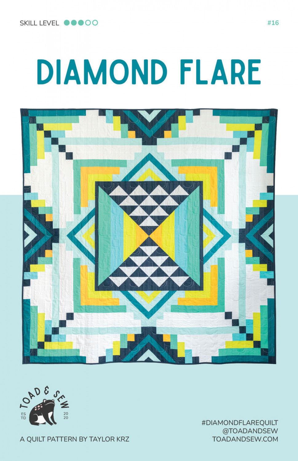 Diamond Flare Quilt Pattern by Toad & Sew