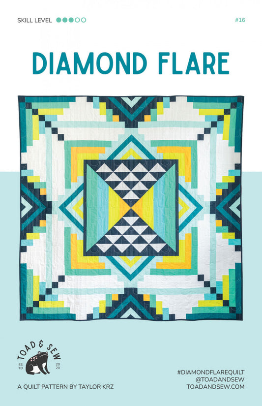 Diamond Flare Quilt Pattern by Toad & Sew