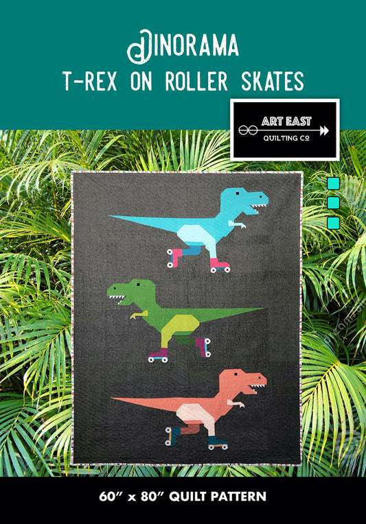 Dinorama - TRex Quilt Pattern by Art East Quilting Co