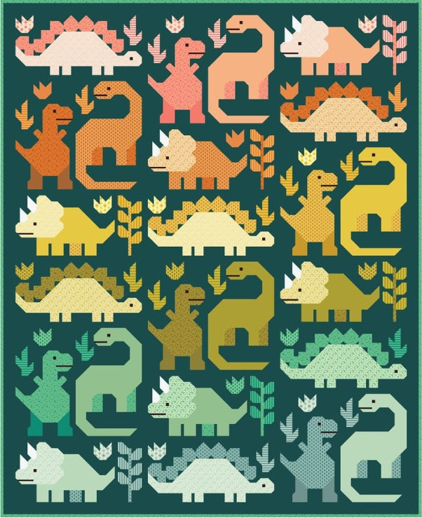 Dinosaurs Quilt Pattern by Elizabeth Hartman