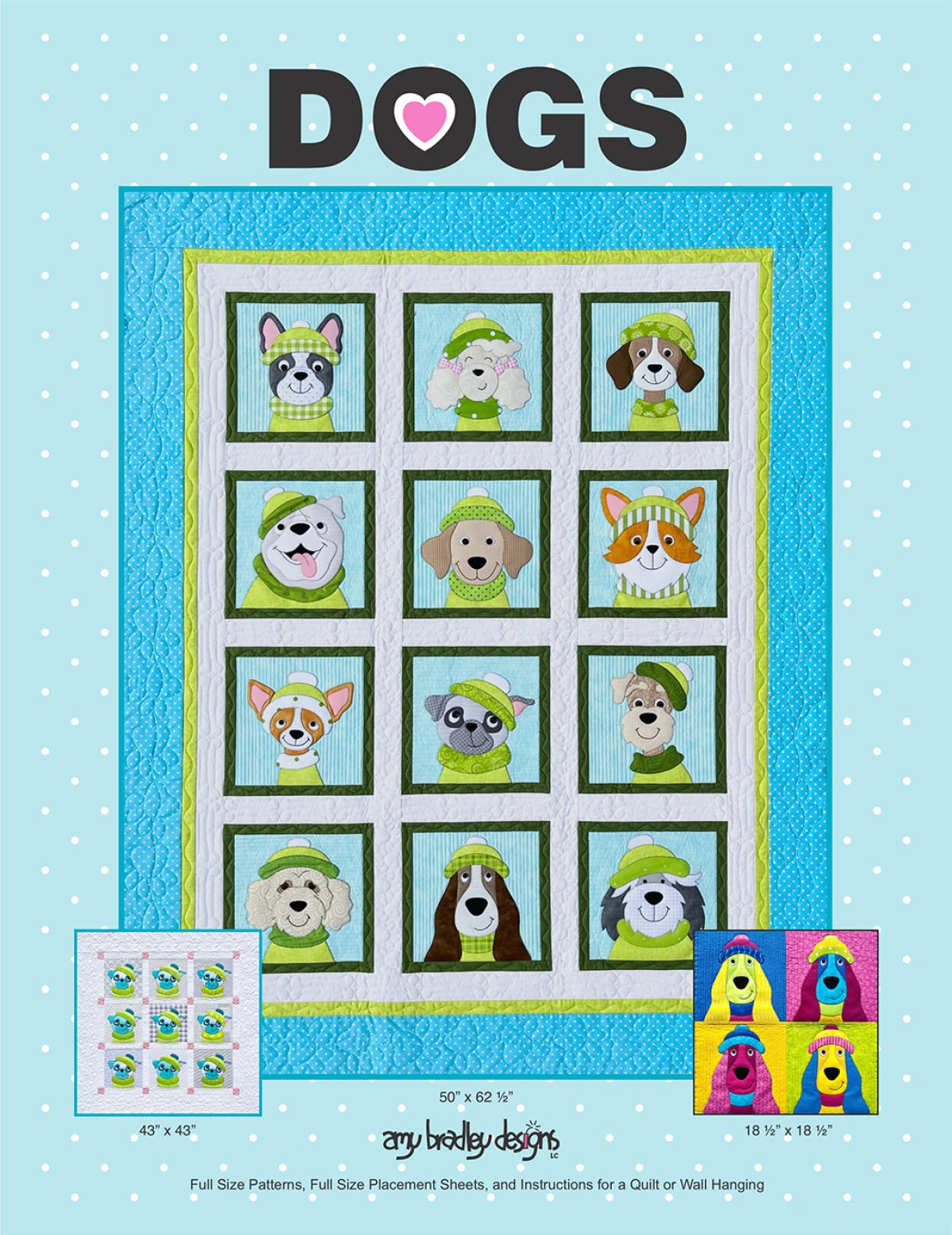 Dogs Appliqué Pattern by Amy Bradley - Estimated Arrival January 2026