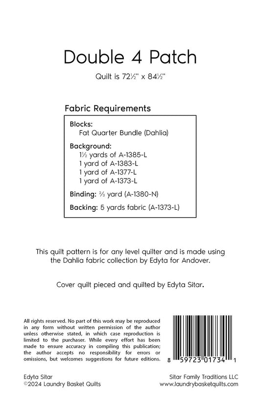 Double 4 Patch Quilt Pattern by Laundry Basket Quilts