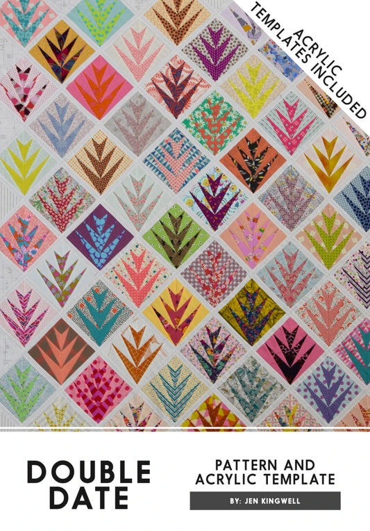 Double Date Pattern & Acrylic Template by Jen Kingwell Designs - Special Order