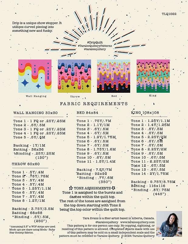 Drip Quilt Pattern by Taralee Quiltery