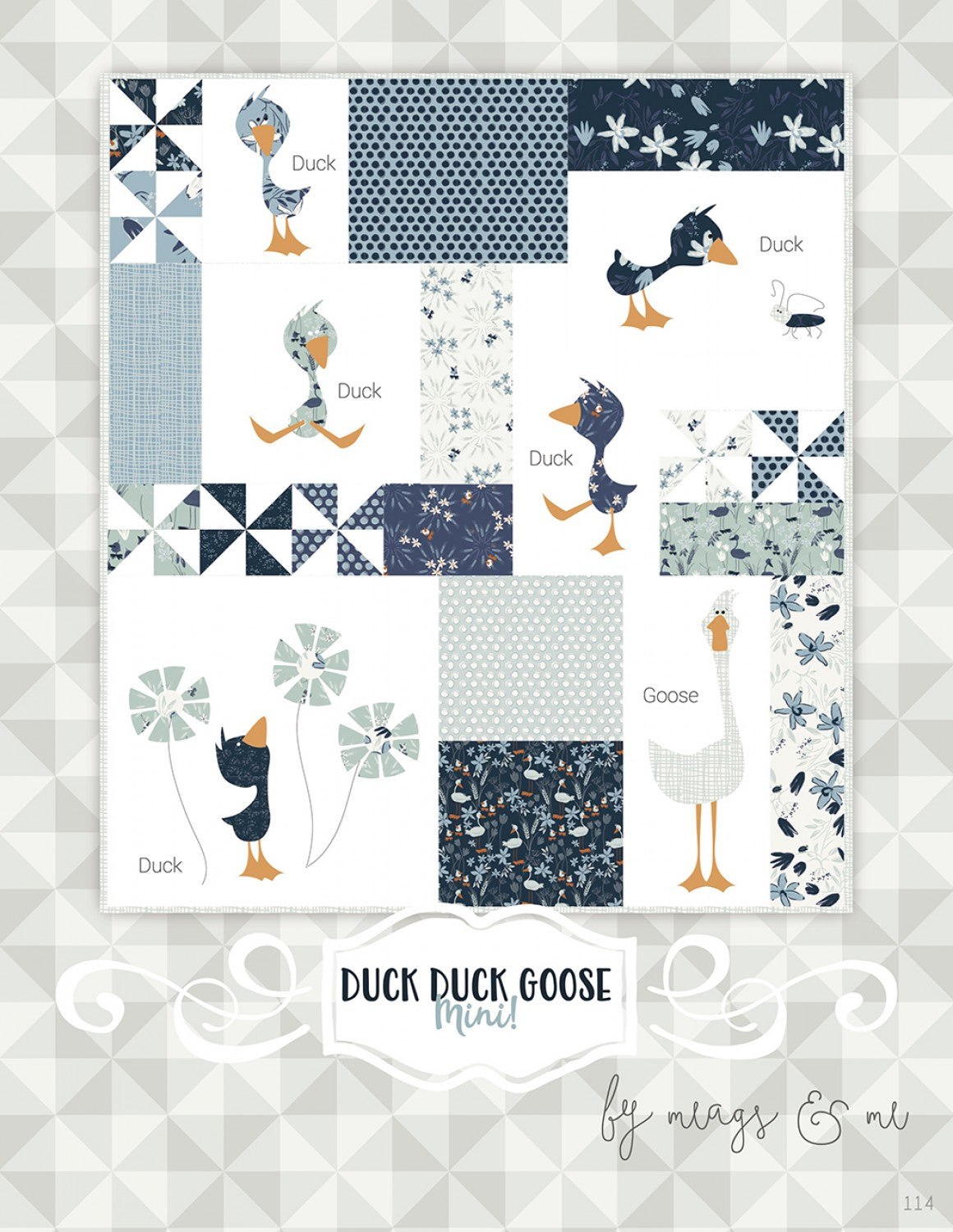 Duck Duck Goose Mini Applique Quilt Pattern by Meags & Me