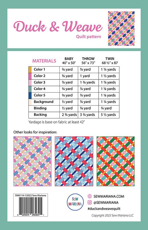 Duck and Weave Quilt Pattern by Sew Mariana
