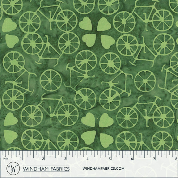 Dutch Days Batiks by Shayla Wolf of Sassafras Lane Designs - Bicycle Love Envy 749Q-3
