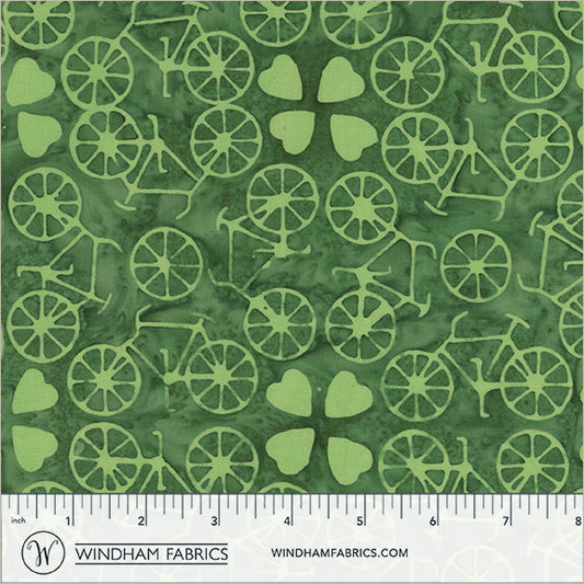 Dutch Days Batiks by Shayla Wolf of Sassafras Lane Designs - Bicycle Love Envy 749Q-3