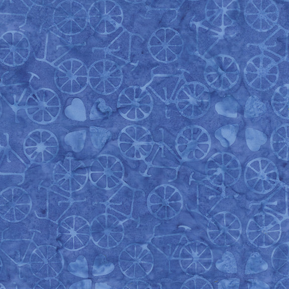 Dutch Days Batiks by Shayla Wolf of Sassafras Lane Designs - Bicycle Love Lapis 749Q-4