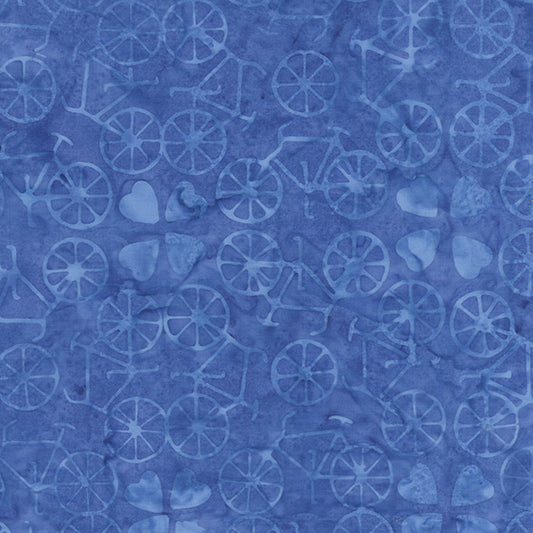 Dutch Days Batiks by Shayla Wolf of Sassafras Lane Designs - Bicycle Love Lapis 749Q-4