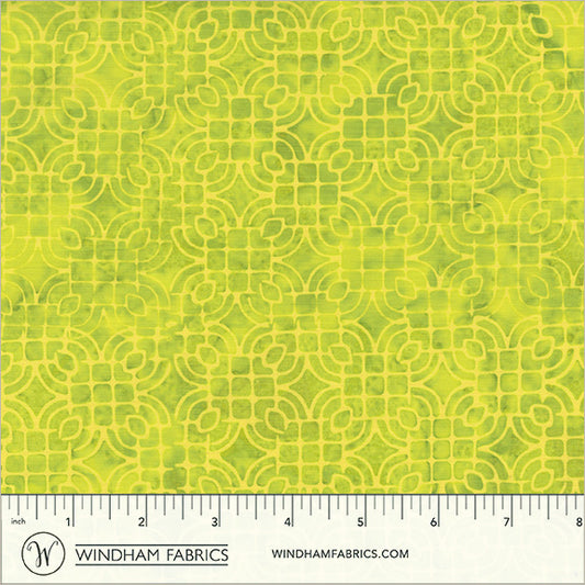 Dutch Days Batiks by Shayla Wolf of Sassafras Lane Designs - Floor Tile Green Tea 752Q-2