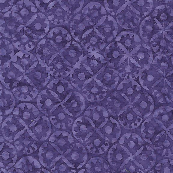 Dutch Days Batiks by Shayla Wolf of Sassafras Lane Designs - Flower Stamp Electric Indigo 746Q-1