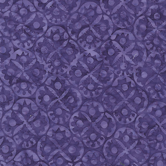 Dutch Days Batiks by Shayla Wolf of Sassafras Lane Designs - Flower Stamp Electric Indigo 746Q-1