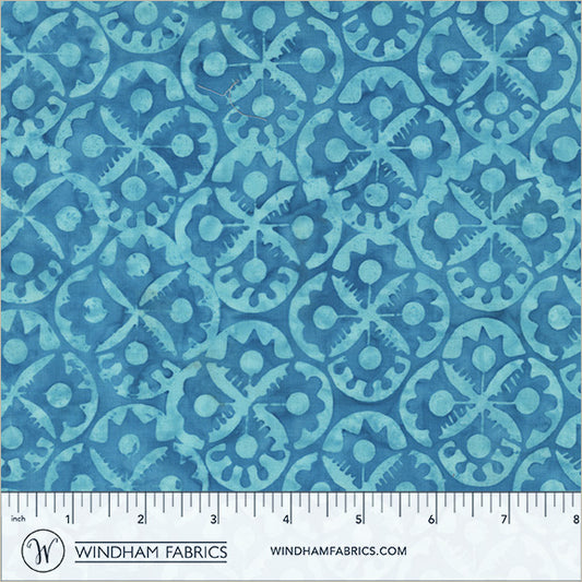 Dutch Days Batiks by Shayla Wolf of Sassafras Lane Designs - Flower Stamp Malibu 746Q-4