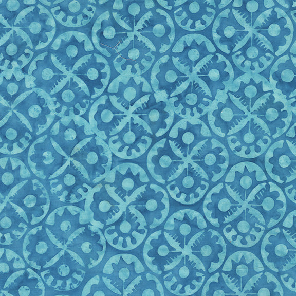 Dutch Days Batiks by Shayla Wolf of Sassafras Lane Designs - Flower Stamp Malibu 746Q-4