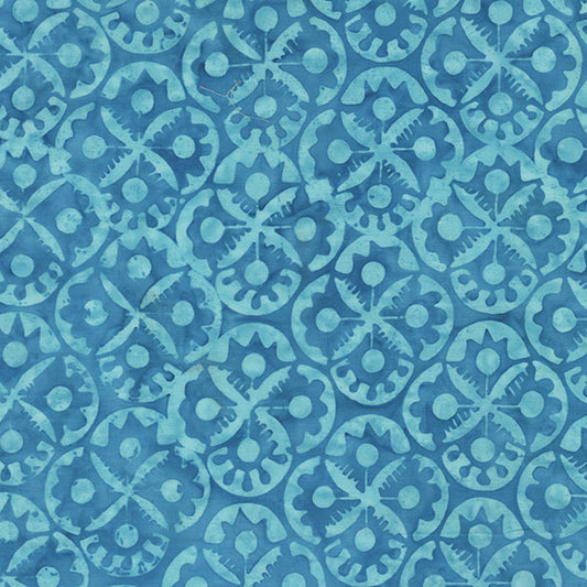 Dutch Days Batiks by Shayla Wolf of Sassafras Lane Designs - Flower Stamp Malibu 746Q-4